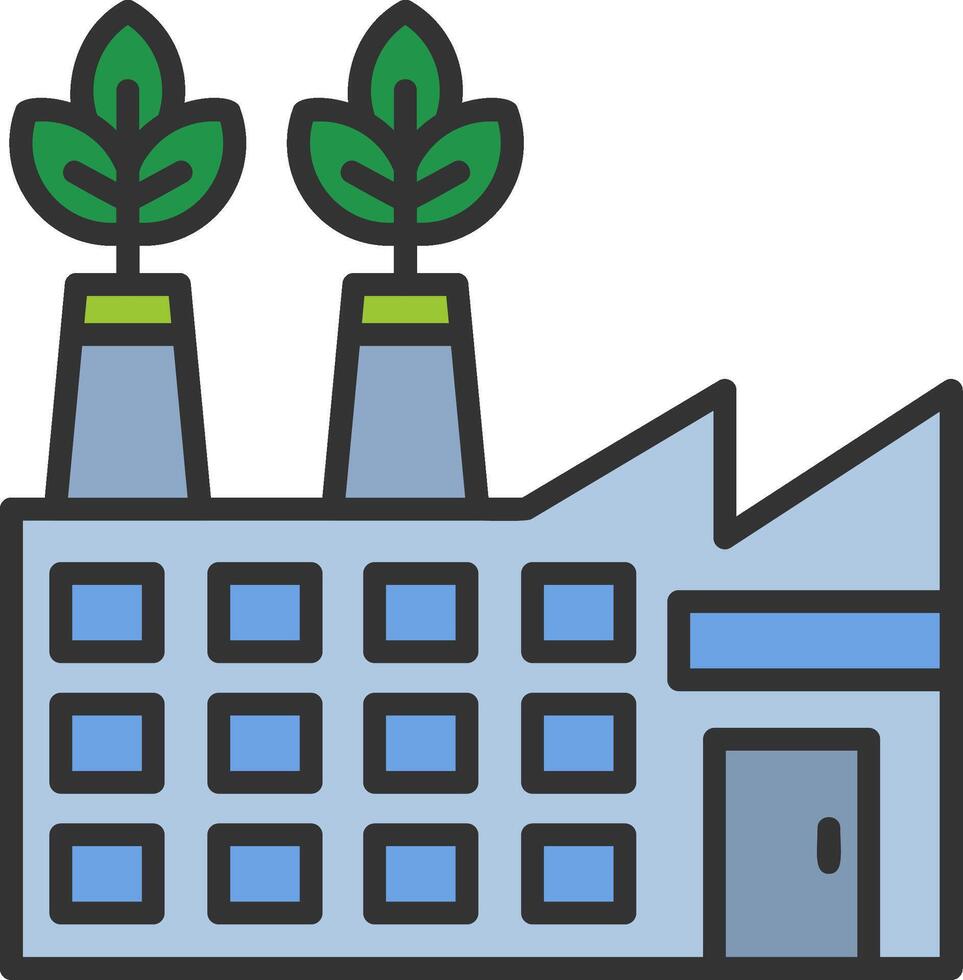 Eco Factory Vector Icon