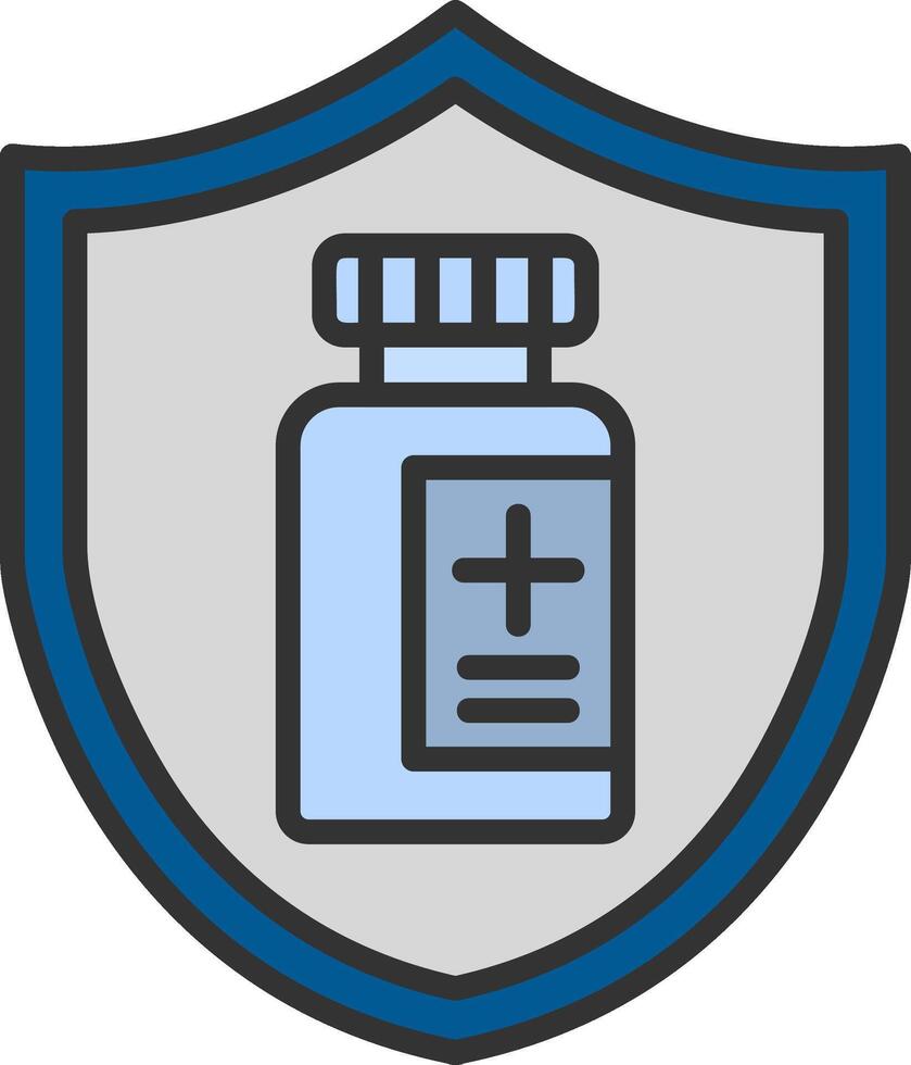 vacuna proteccion vector icono