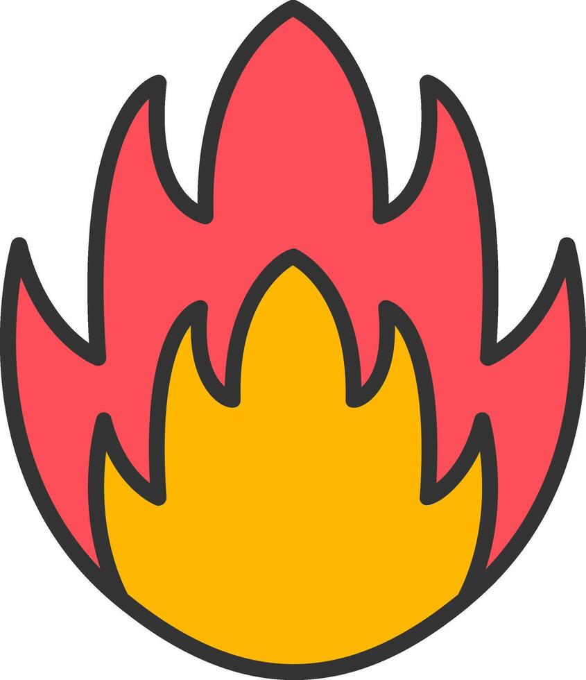 icono de vector de fuego