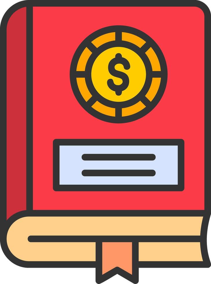 Financial Book Vector Icon