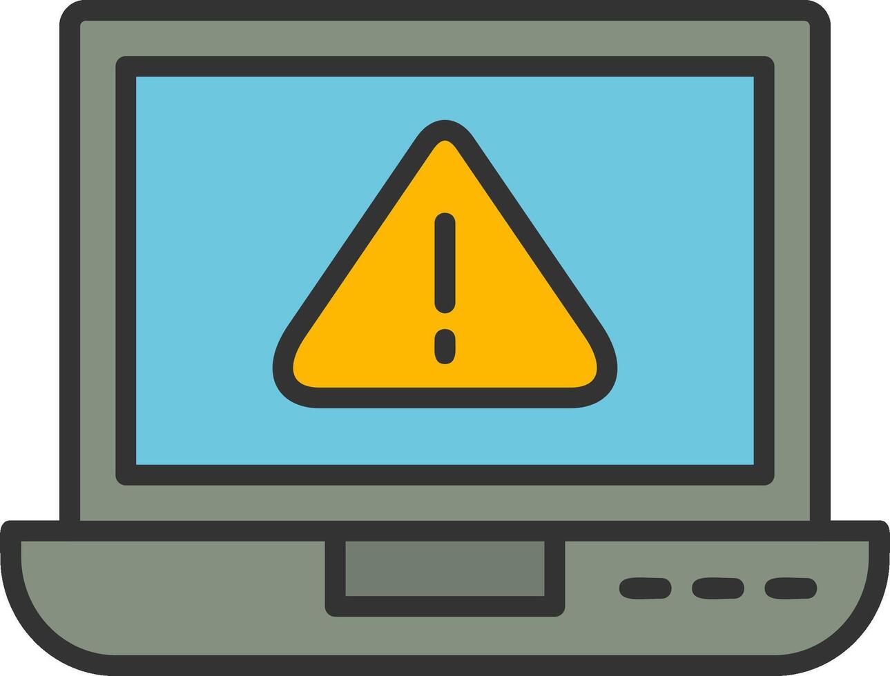 laptop Virus Vector Icon