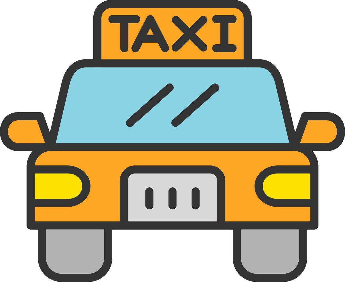 icono de vector de taxi