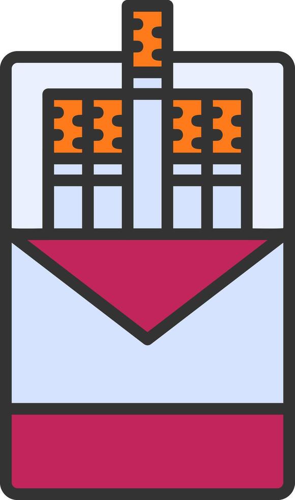 Cigarette pack Vector Icon