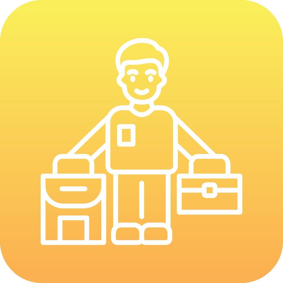 Refugee man Vector Icon