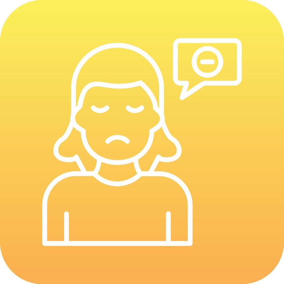 Negative Thinking Vector Icon