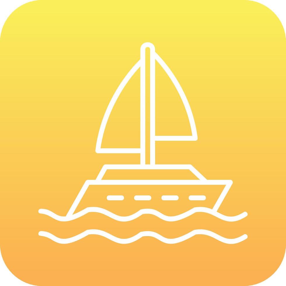 Yacht Vector Icon