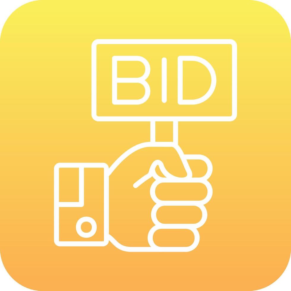Bid Vector Icon