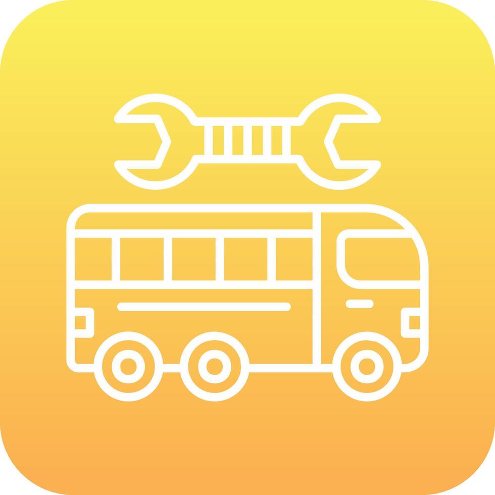 Repairing Bus Vector Icon