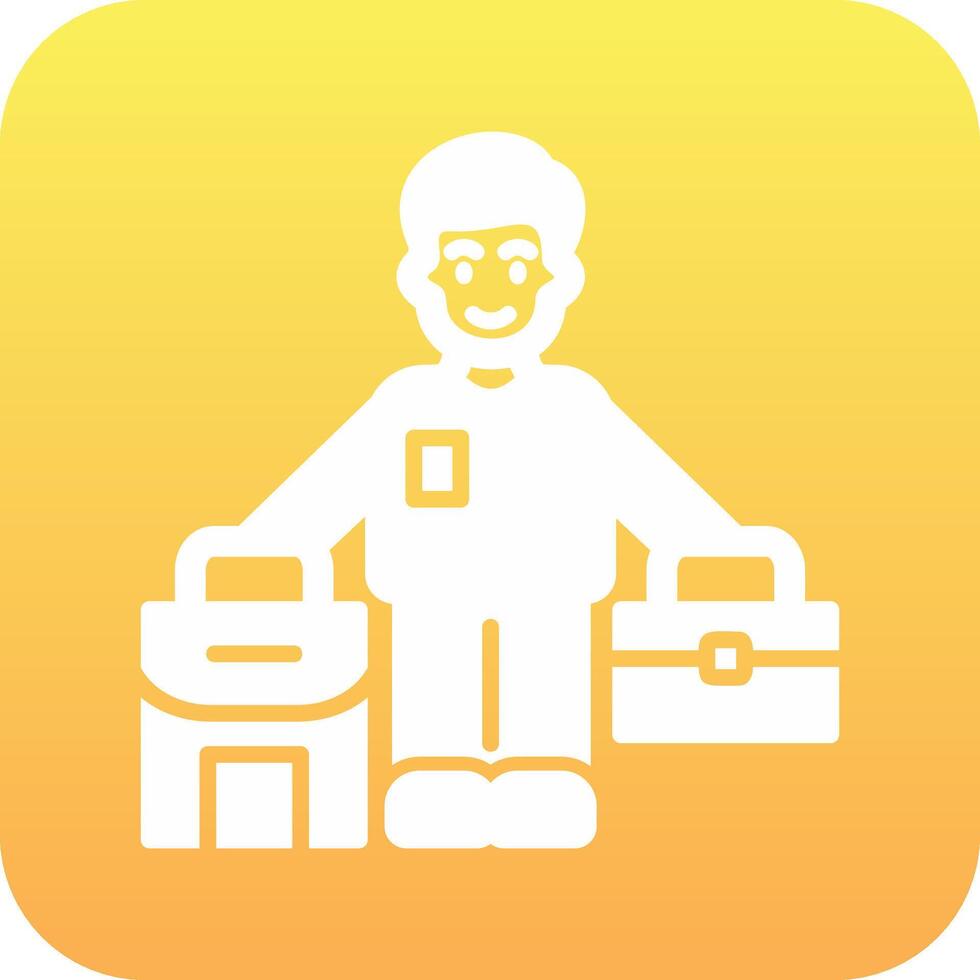 Refugee man Vector Icon