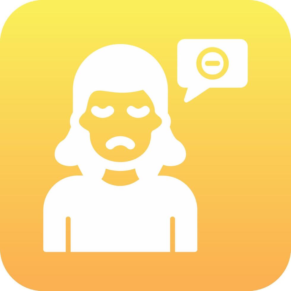 Negative Thinking Vector Icon
