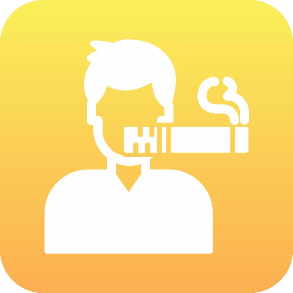 Man Smoking Vector Icon