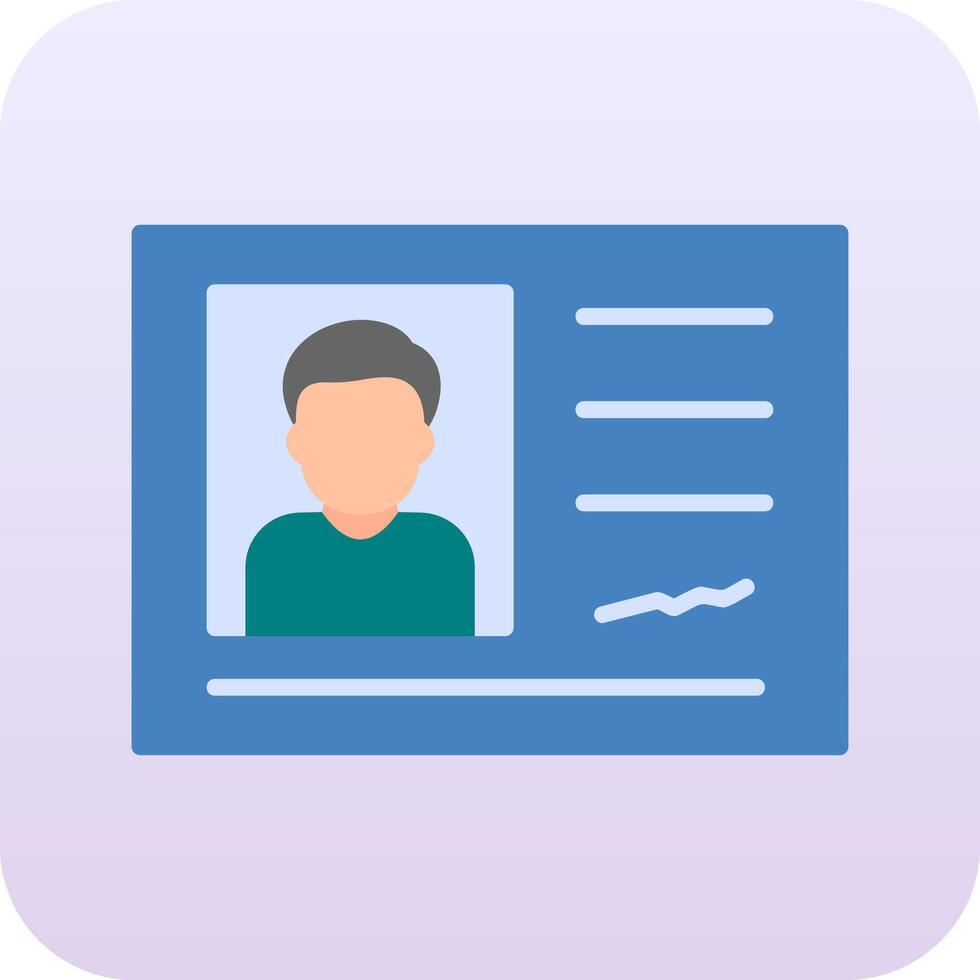 Identification Card Vector Icon