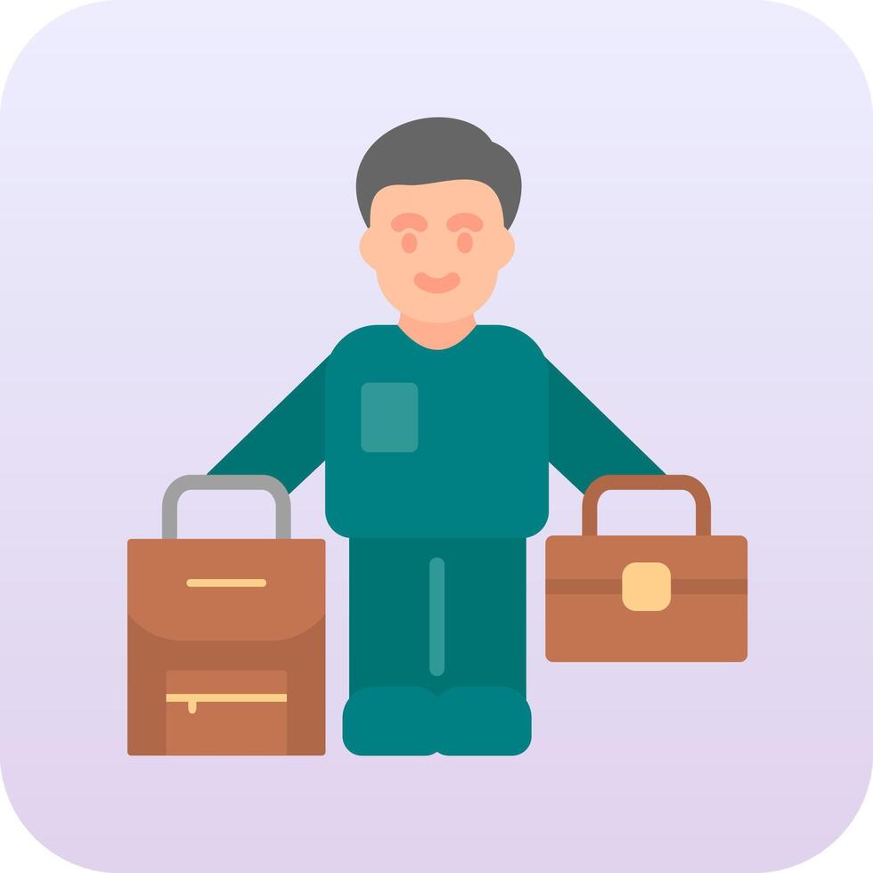 Refugee man Vector Icon