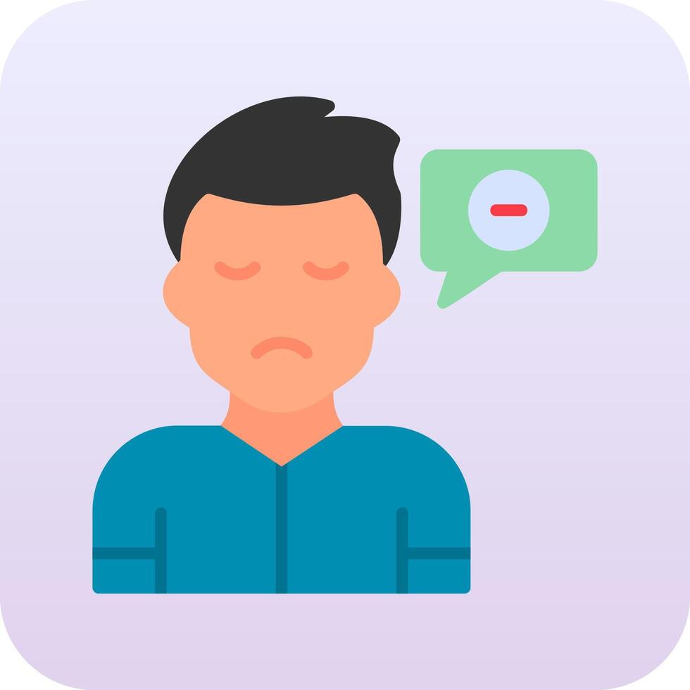 Negative Thinking Vector Icon