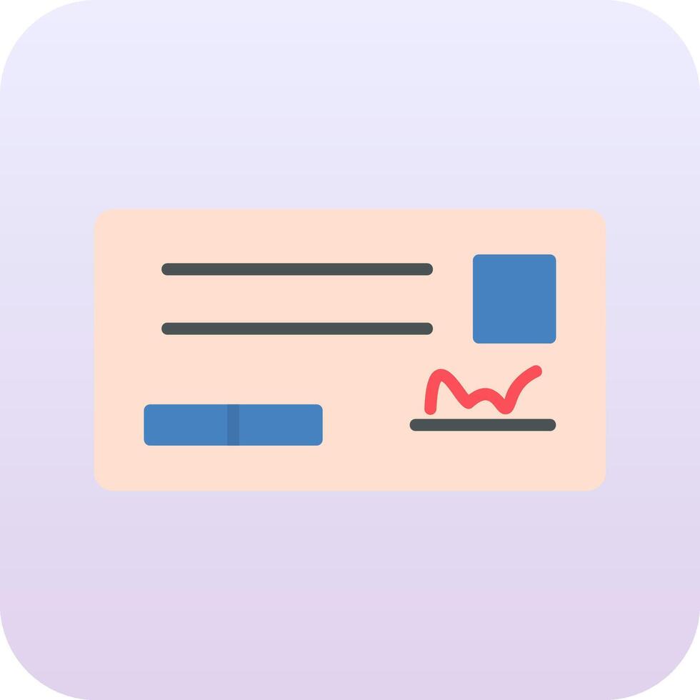 Cheque Vector Icon
