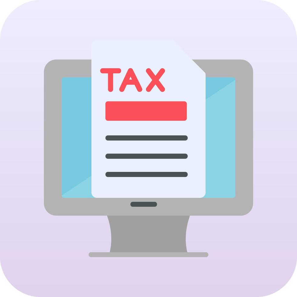 Online Tax Vector Icon