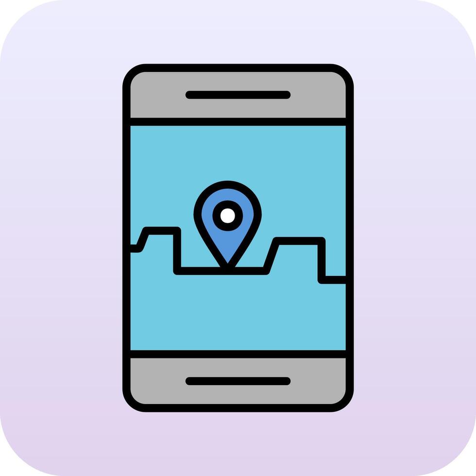 Smartphone Gps Vector Icon
