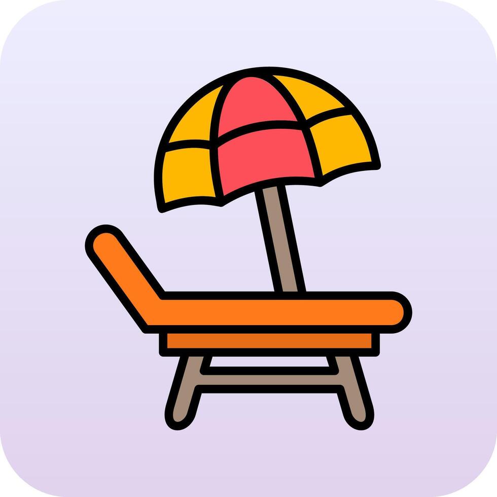 Beach Chair Vector Icon