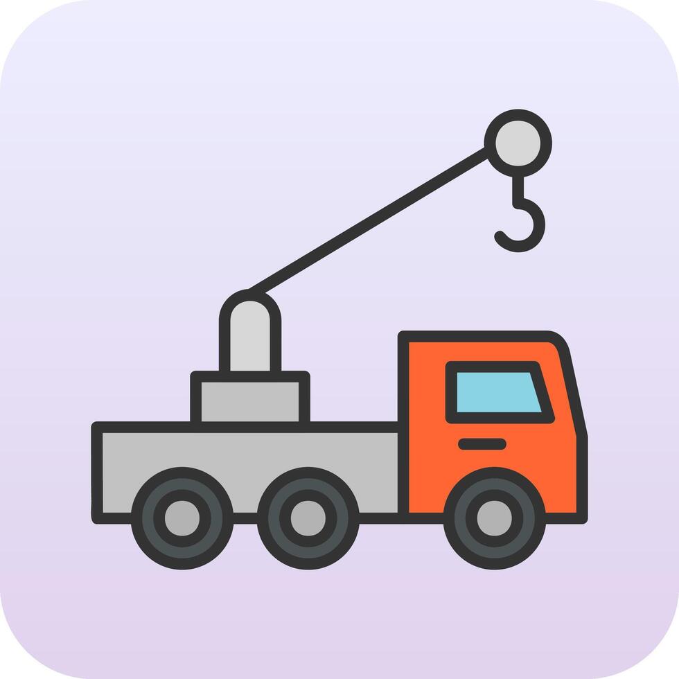 Lifting Crane Truck Vector Icon