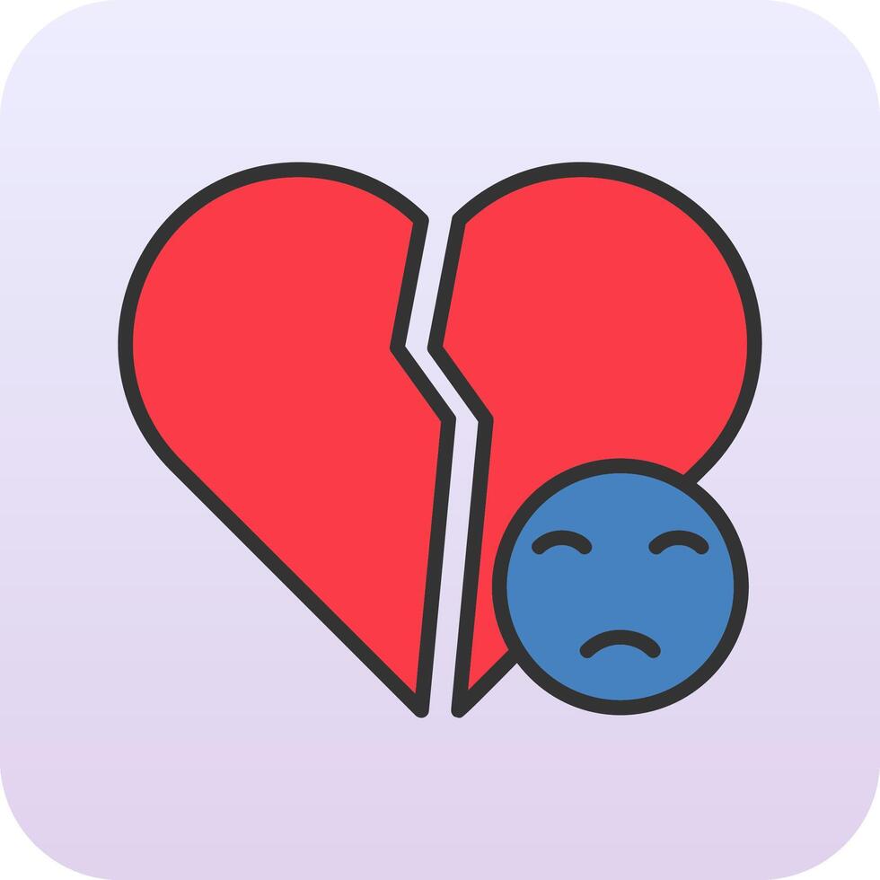 Broken Heart Vector Icon