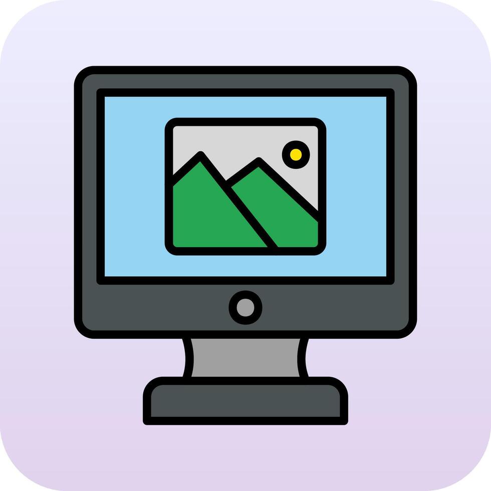 Computer Gallery Vector Icon