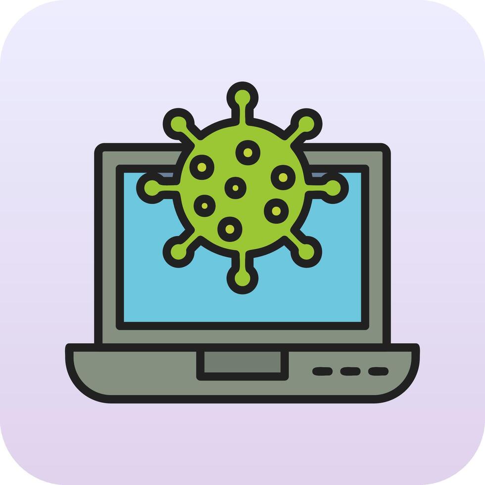 icono de vector de ataque de virus