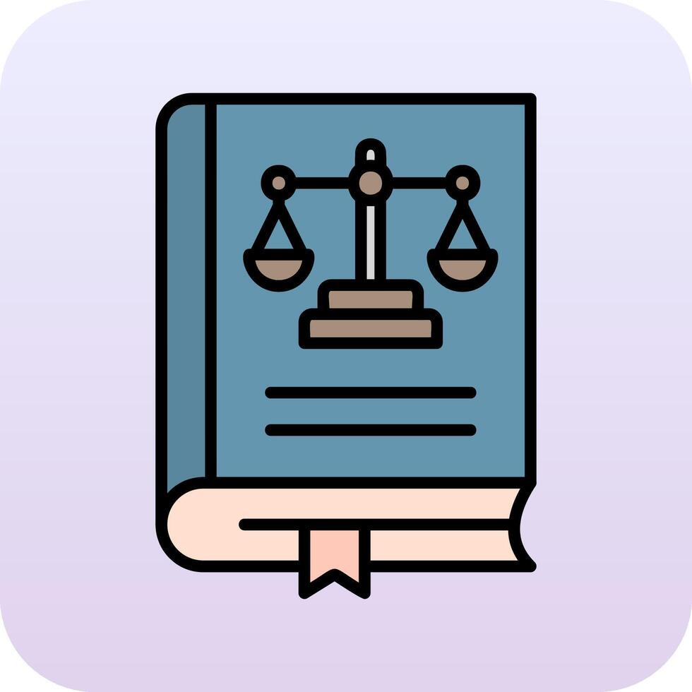 Law Book Vector Icon