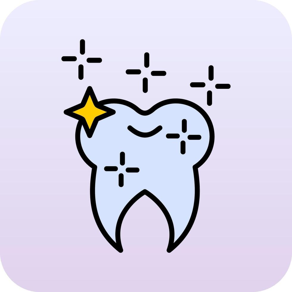 Shining Tooth Vector Icon