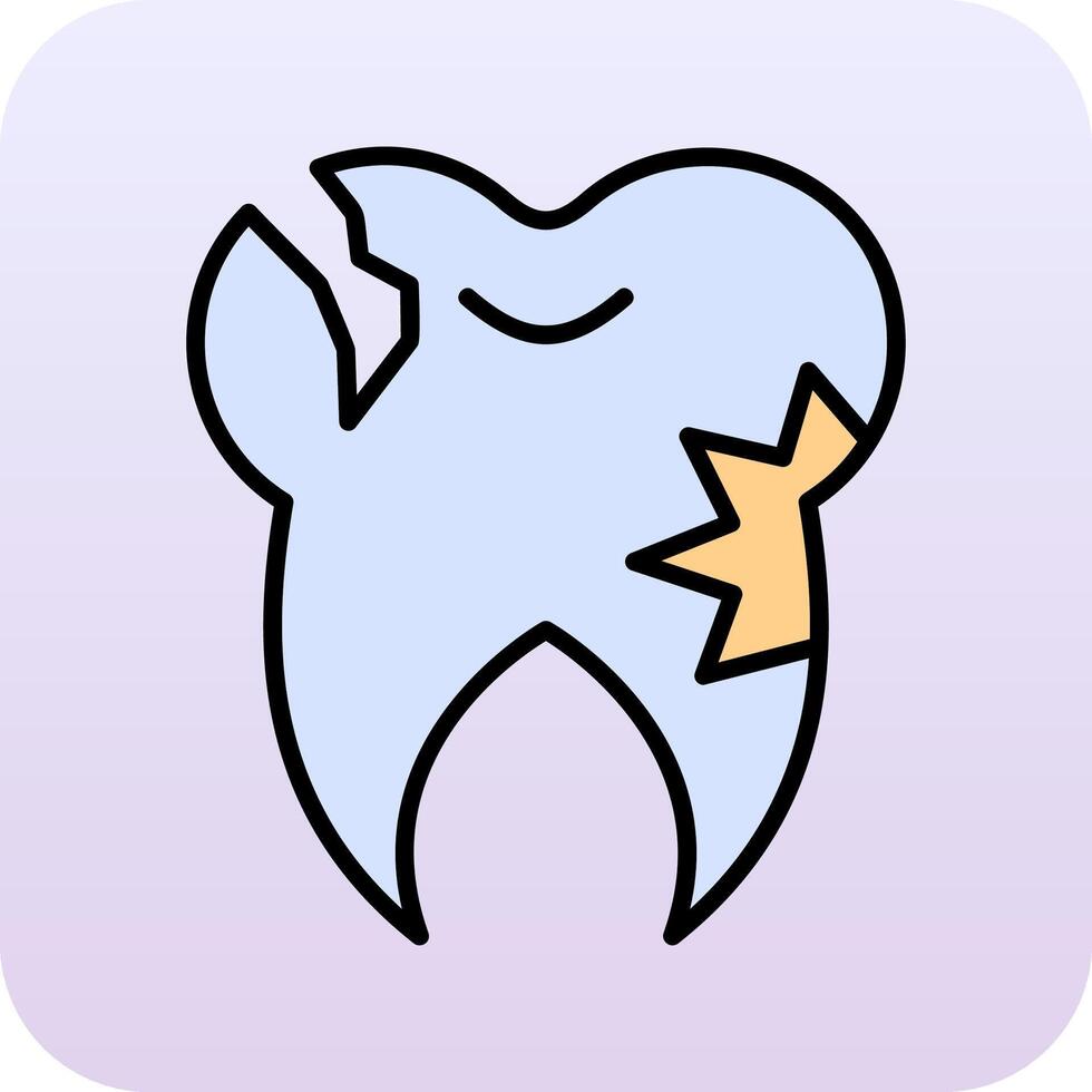 Caries Tooth Vector Icon
