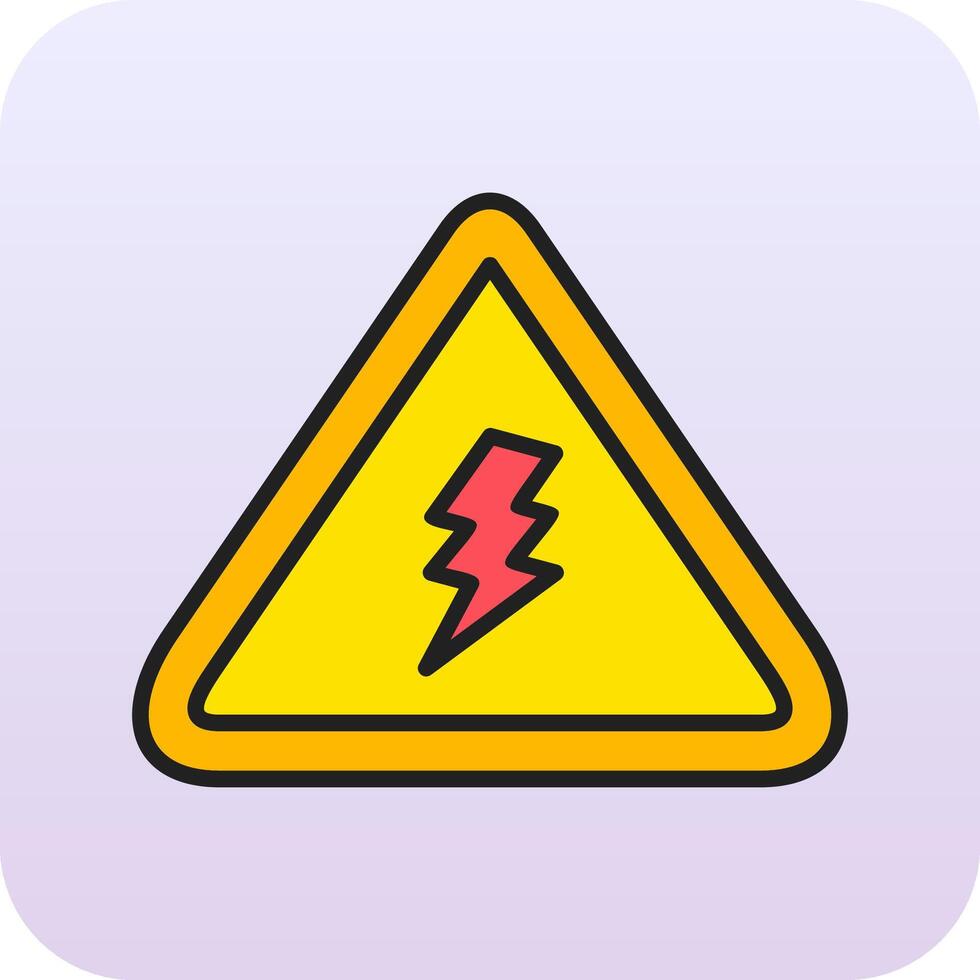 Electrical Danger Sign Vector Icon
