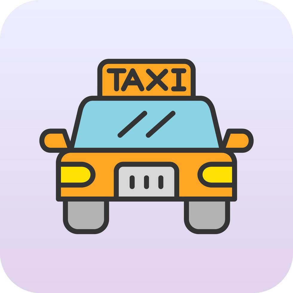 icono de vector de taxi