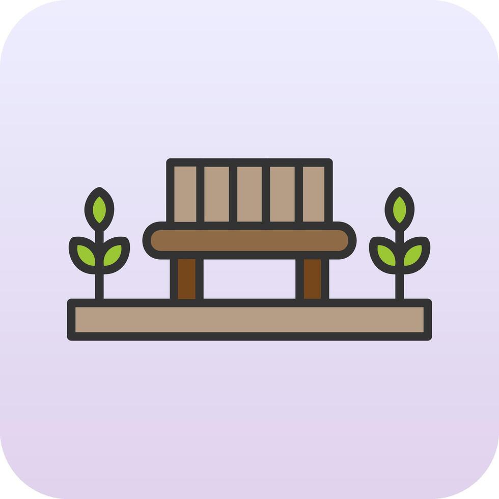 Park Bench Vector Icon