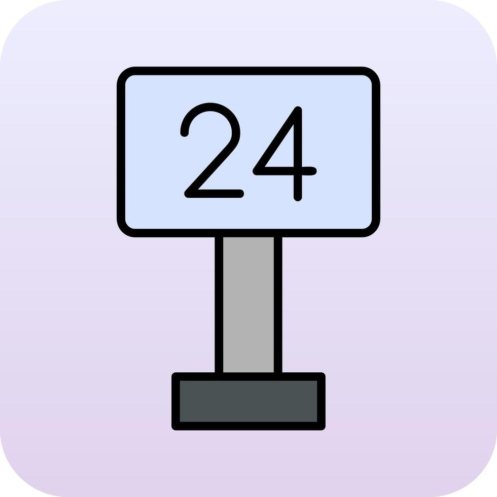 24 Hours Vector Icon