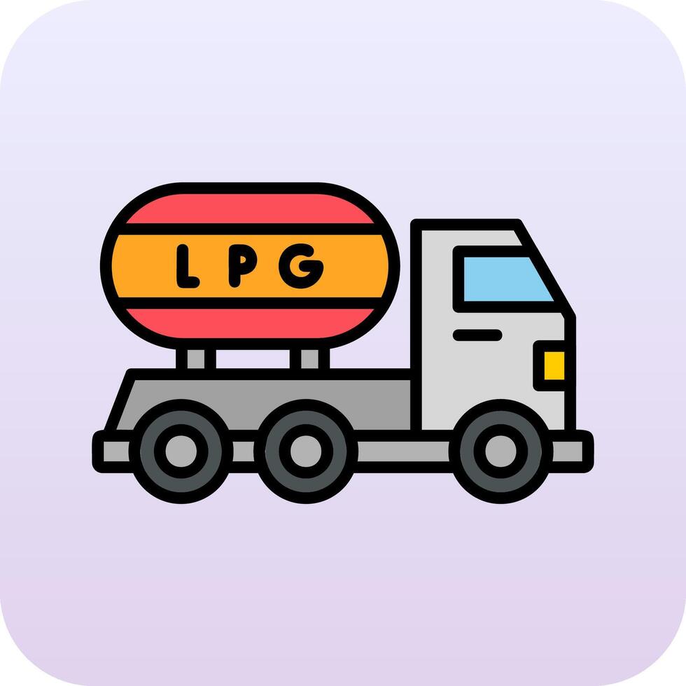 Gas Truck Vector Icon