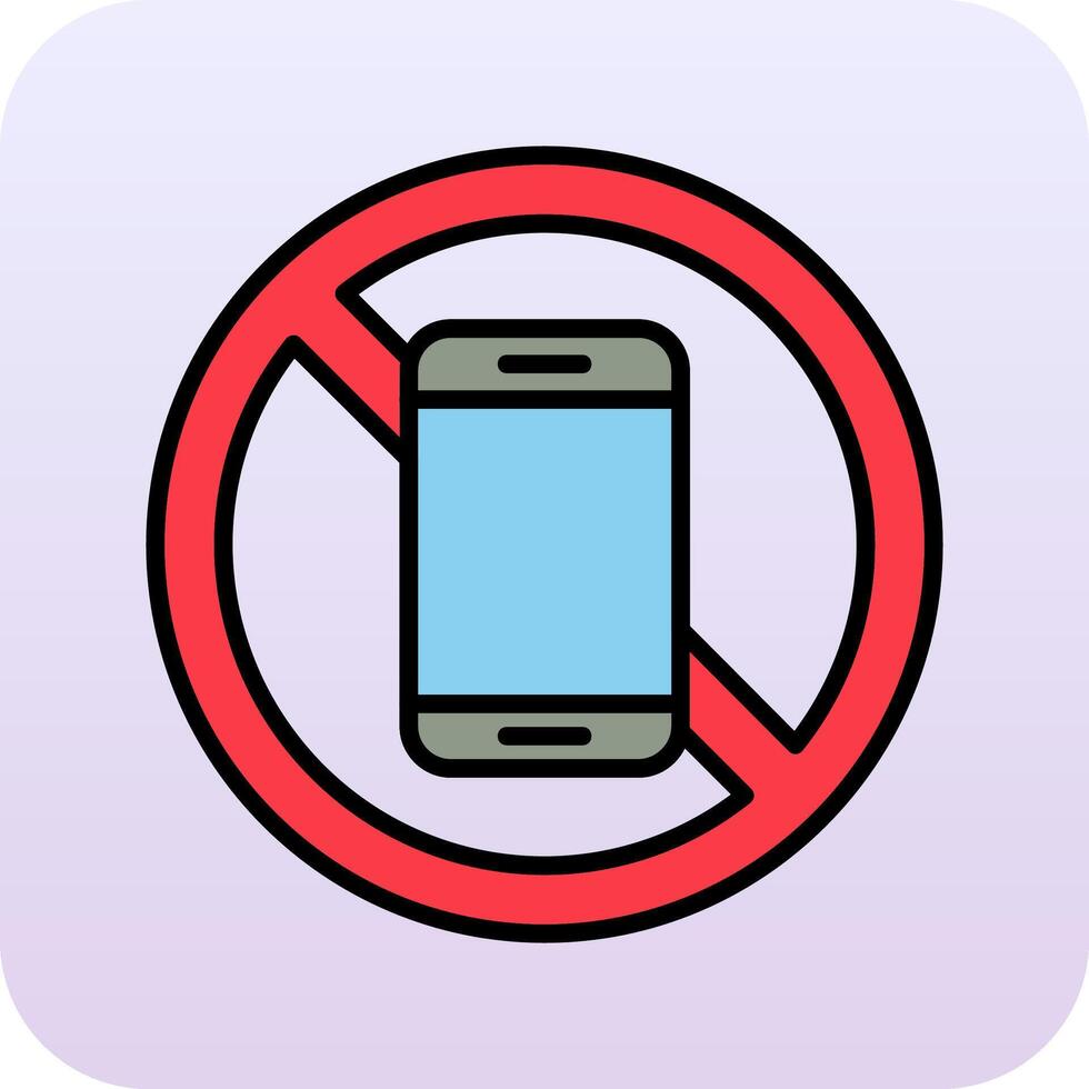 No Mobile Phone Vector Icon