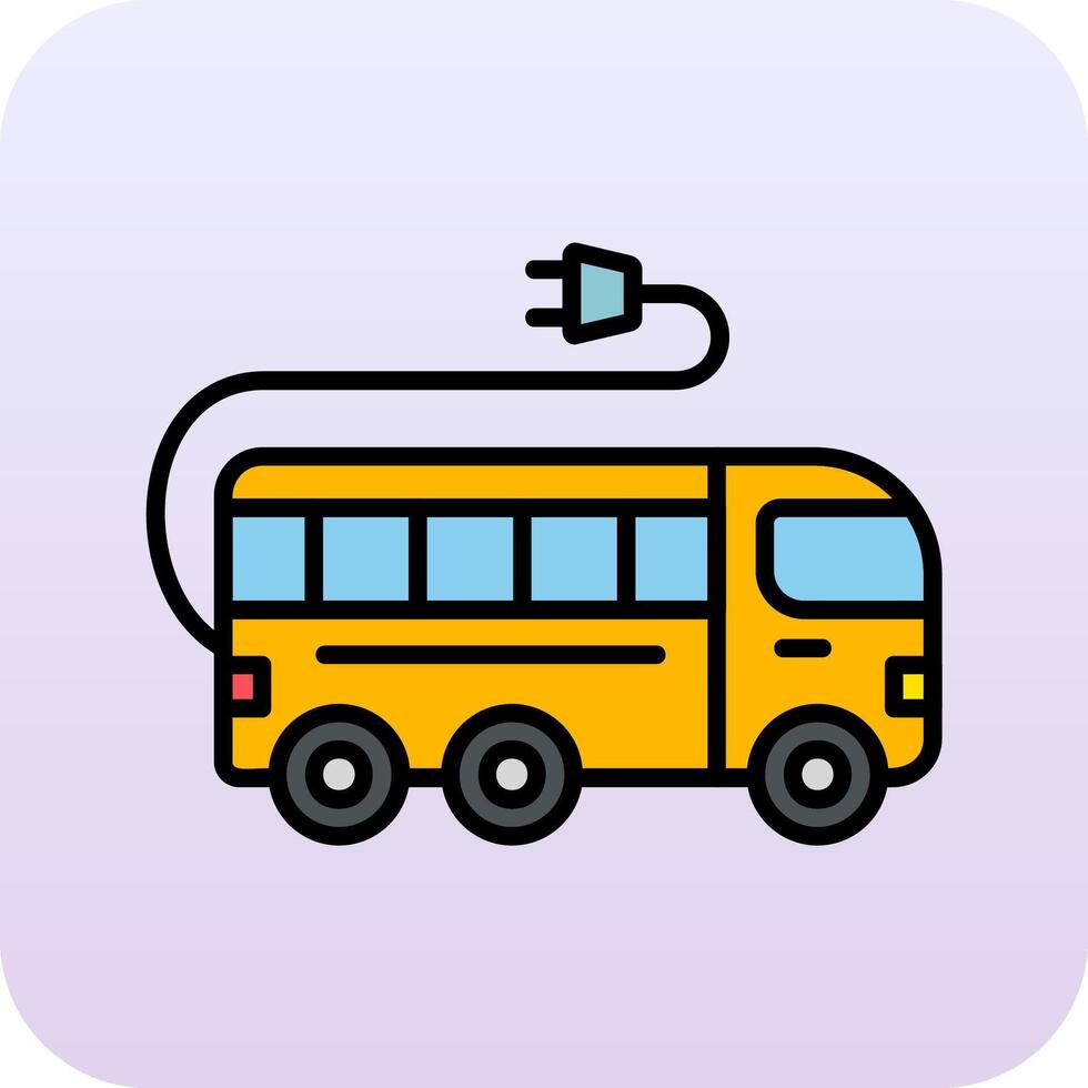 Electric Bus Vector Icon