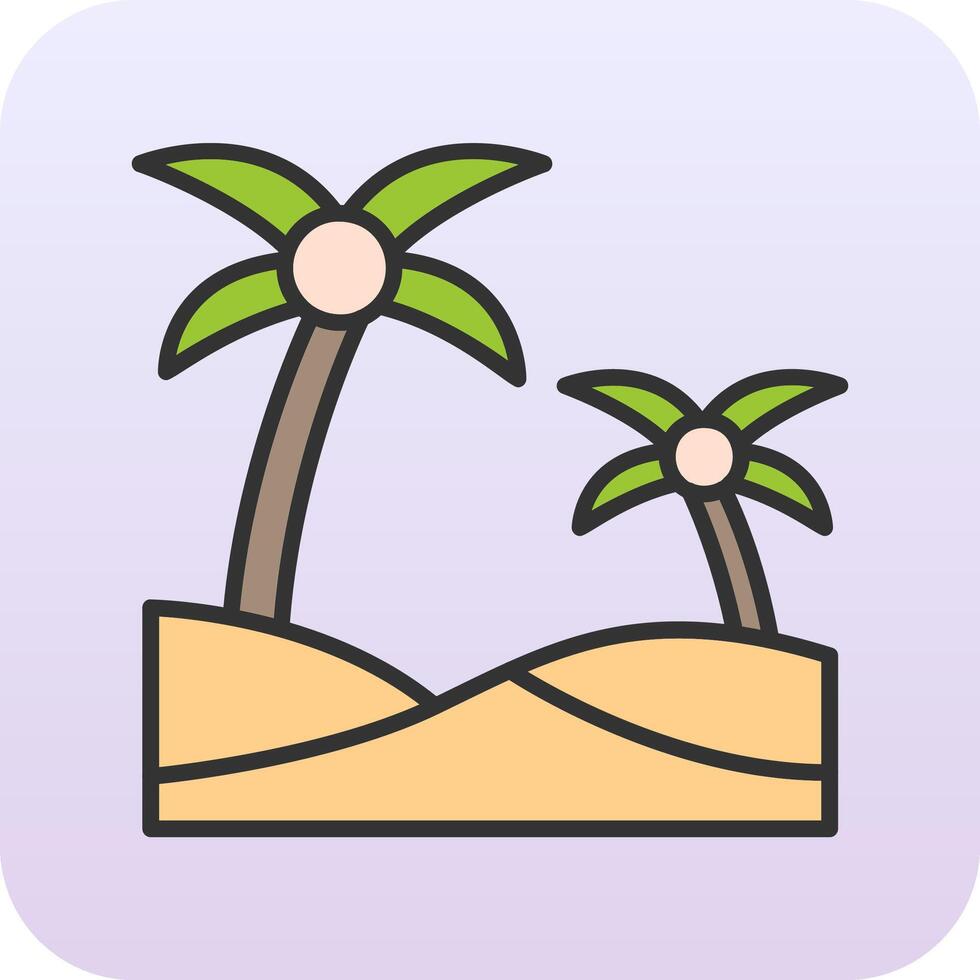 Oasis Vector Icon