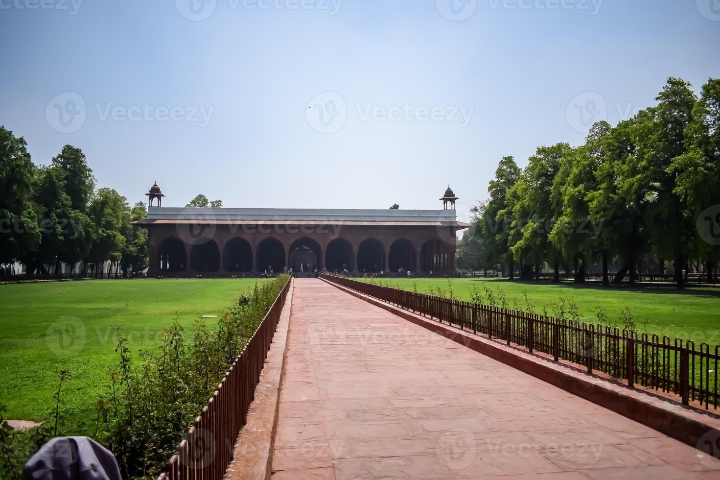 Architectural details of Lal Qila - Red Fort situated in Old Delhi, India, View inside Delhi Red Fort the famous Indian landmarks photo