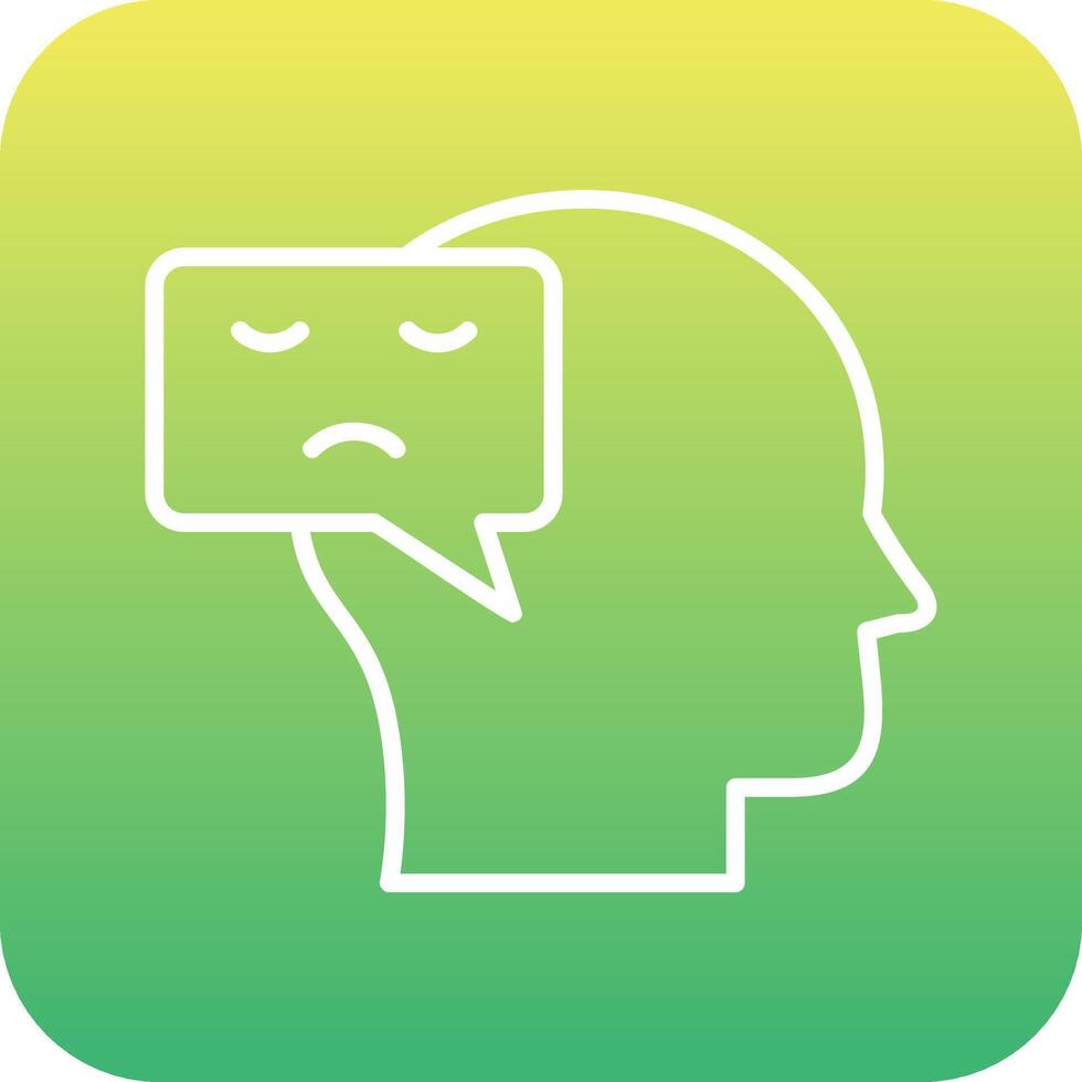 Negative Thinking Vector Icon