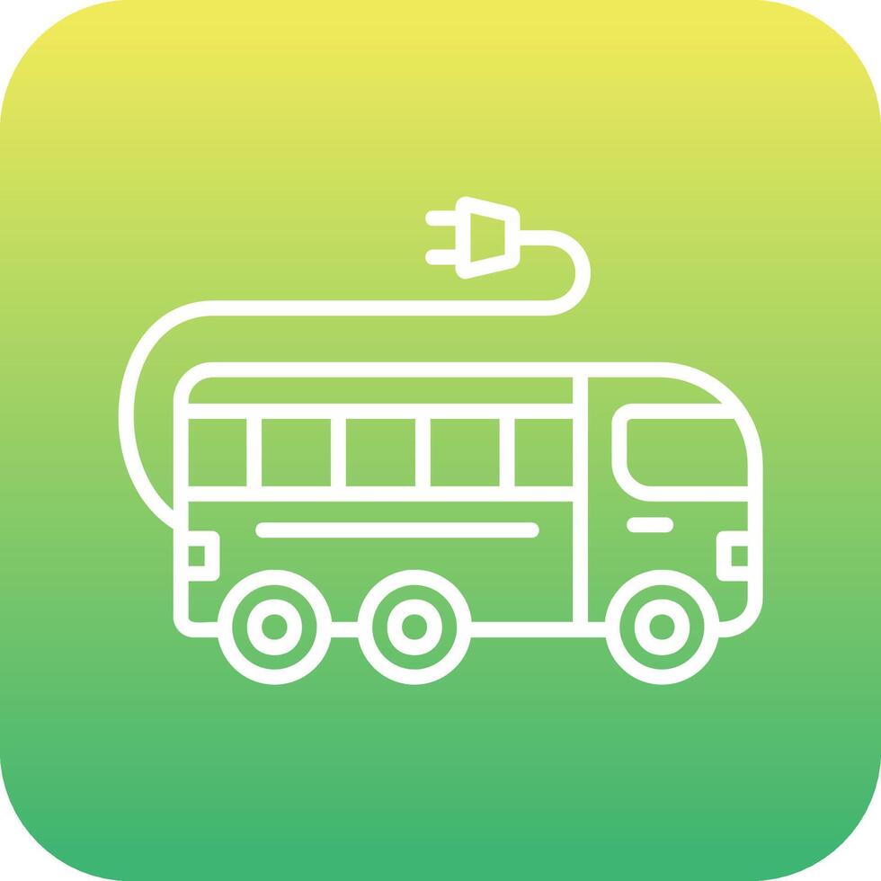 Electric Bus Vector Icon