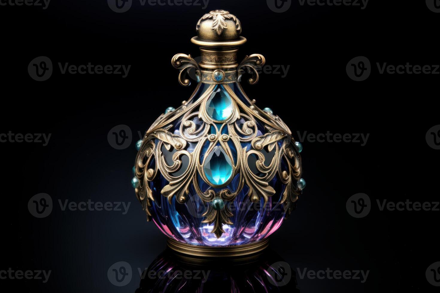 AI generated Fragrant Perfume bottle. Generate Ai photo