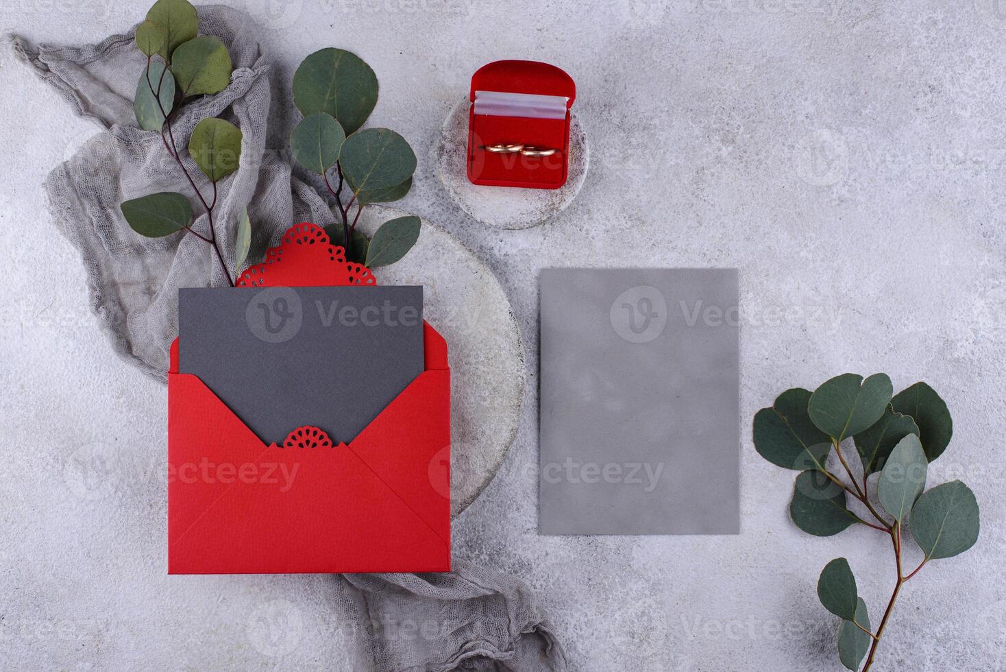 Wedding invitation card. Save the date concept photo