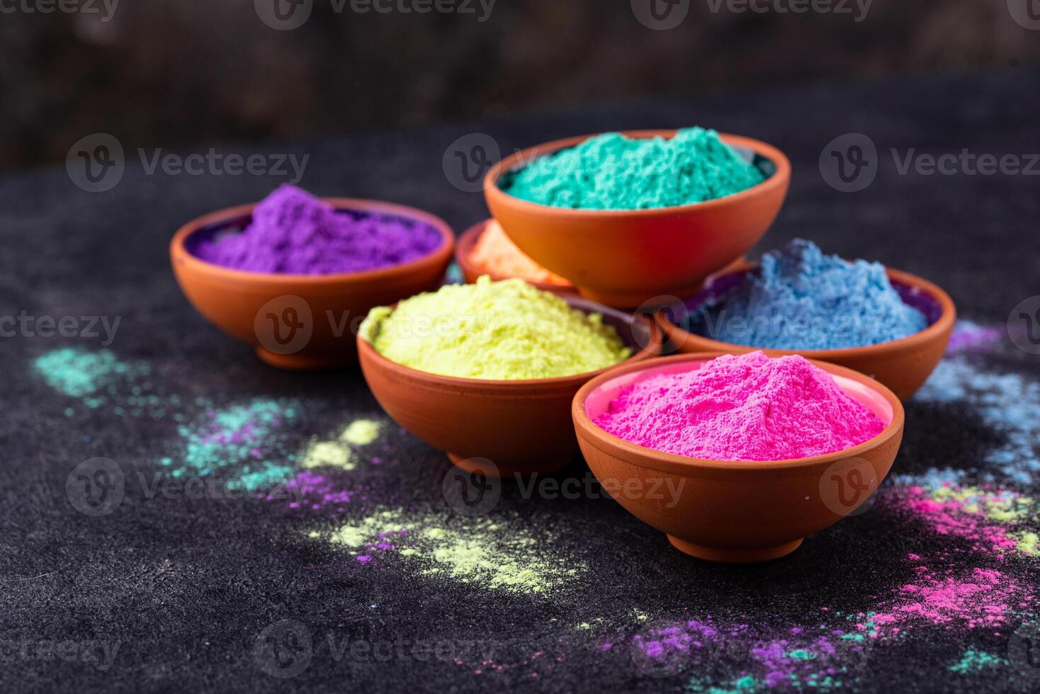 Gulal colors for Indian Holi festival photo