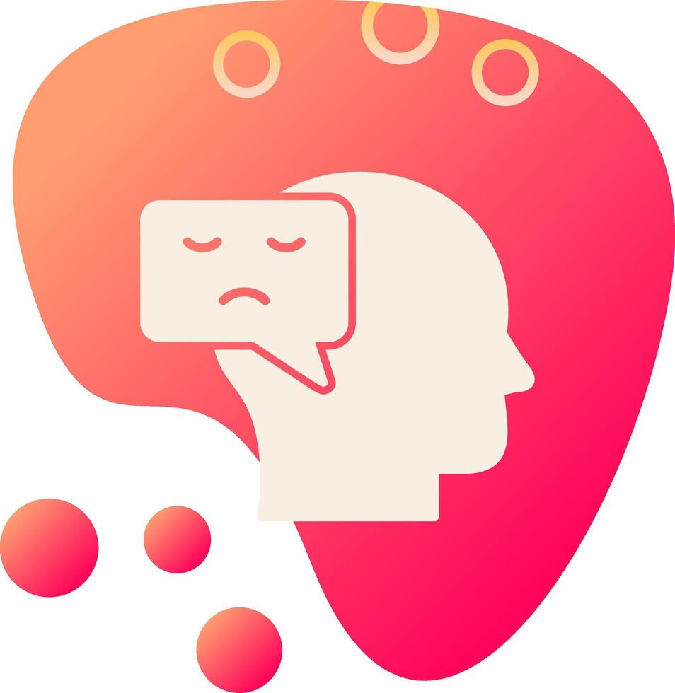 Negative Thinking Vector Icon