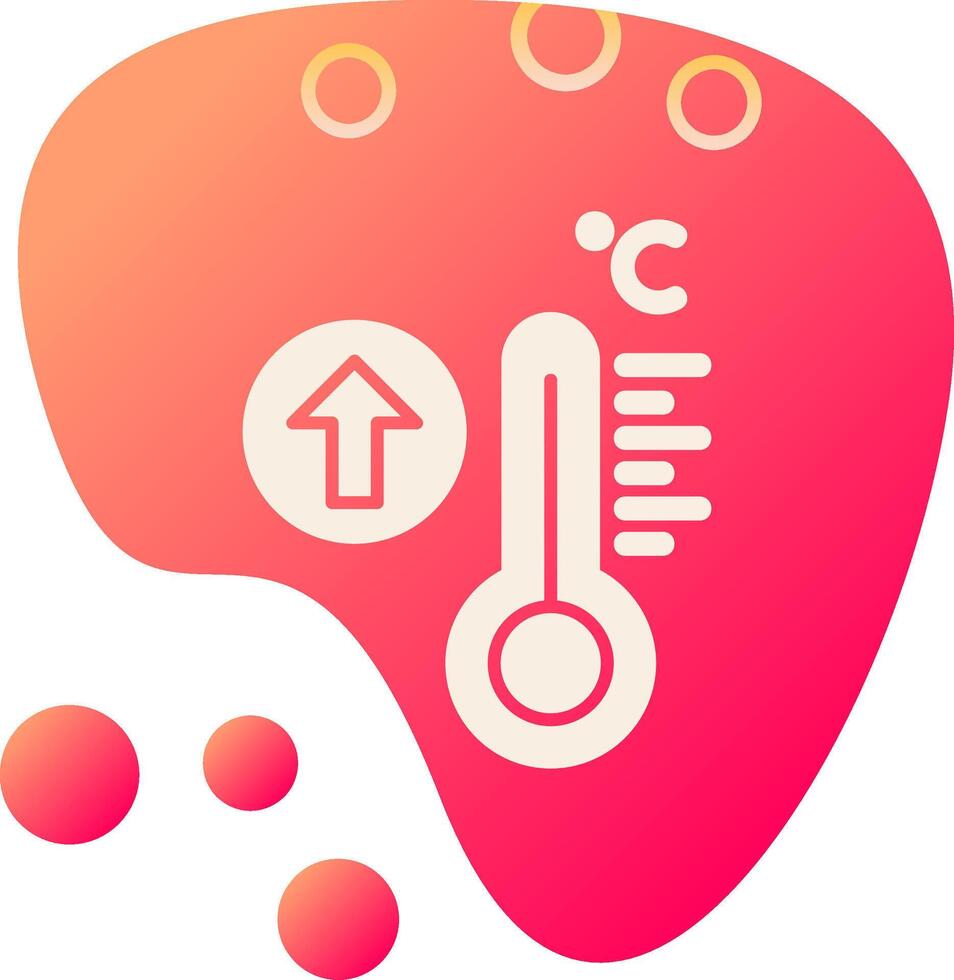 icono de vector de alta temperatura