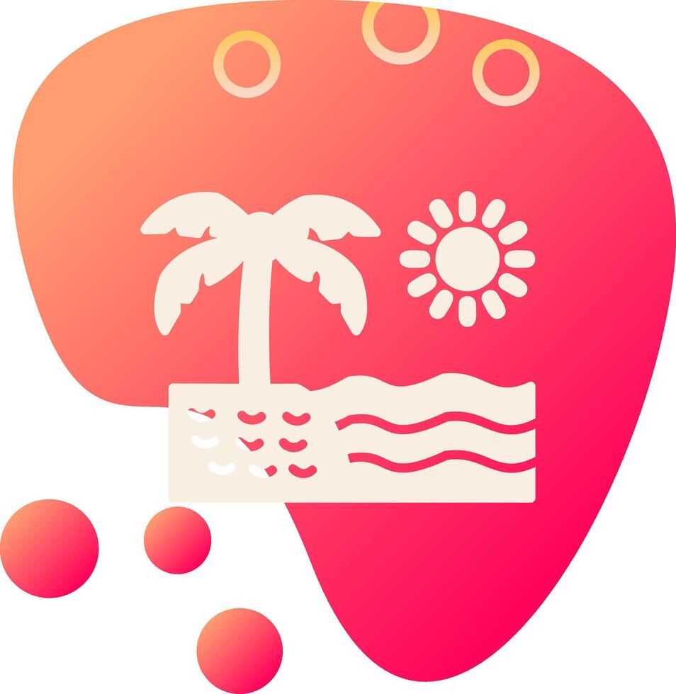 icono de vector de playa