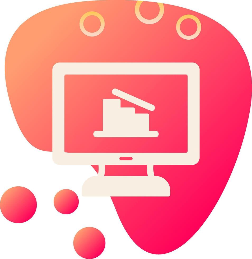 Online Data Analytics Vector Icon