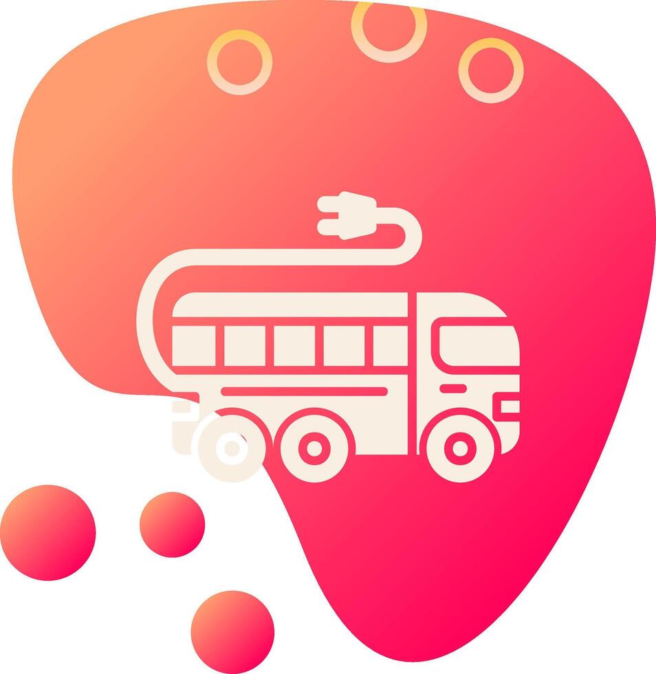 Electric Bus Vector Icon