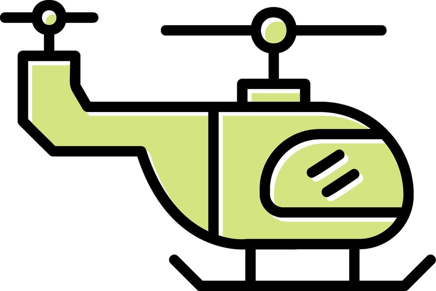 icono de vector de helicóptero