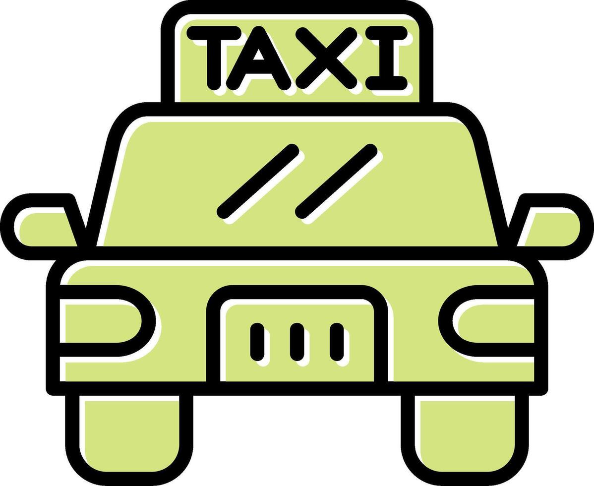 icono de vector de taxi